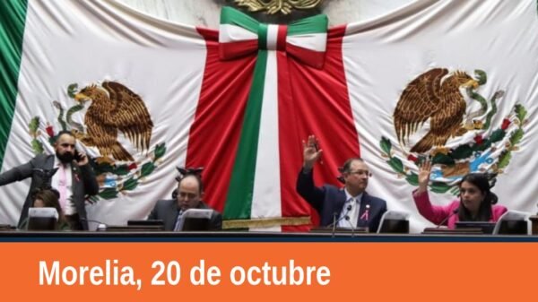 Edificio del Congreso del Estado en Morelia, Michoacán, con bandera estatal; ilustra la aprobación del artículo 12 TER para