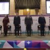 Ceremonia en Morelia con 23 jóvenes michoacanos reconocidos recibiendo medallas del Congreso del Estado y autoridades del