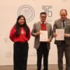 Firma de convenio en Morelia entre diputado Baltazar Gaona García y Francisco Ramírez Flores para entrega-recepción