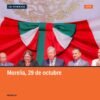 Foto de archivo de Cuauhtémoc Cárdenas Solórzano junto a militantes en Michoacán, con enfoque en contexto político y