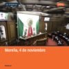 Entrega de la condecoración al mérito médico en el patio central del Palacio del Poder Legislativo de Morelia