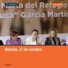 Diputada Belinda Iturbide Díaz y miembros del Colectivo Leonas de la Corregidora en el Recinto Legislativo de Morelia