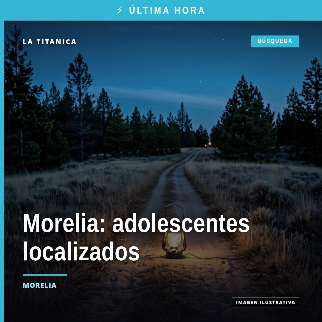 Imagen representativa de Morelia con elementos simbólicos de búsqueda y localización; adolescentes localizados Morelia
