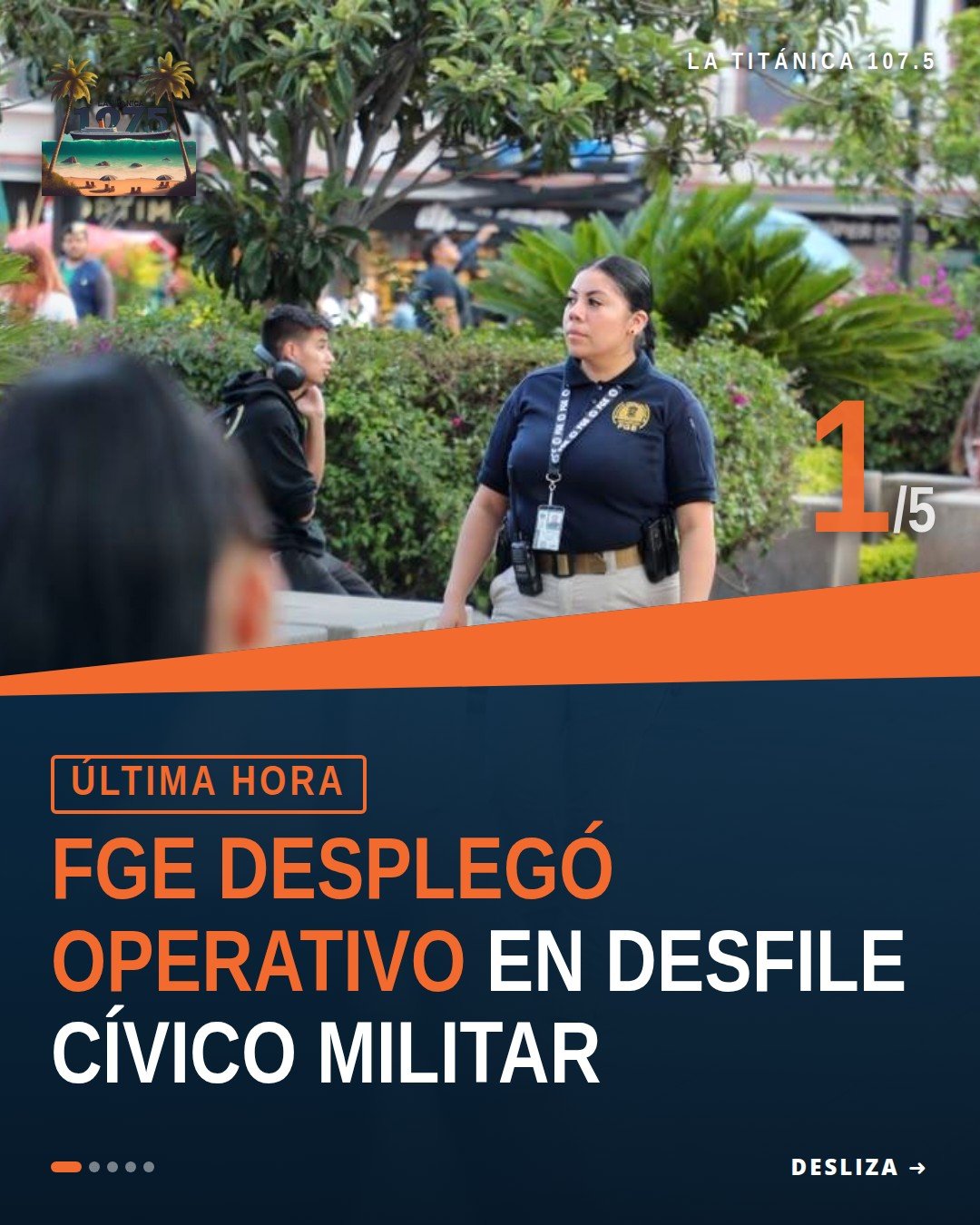 Personal de la FGE atiende en el módulo del ministerio público itinerante durante el desfile cívico militar en Morelia