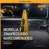 Imagen ilustrativa de edificio institucional de la Fiscalía General del Estado de Michoacán con texto: narcomenudeo morelia