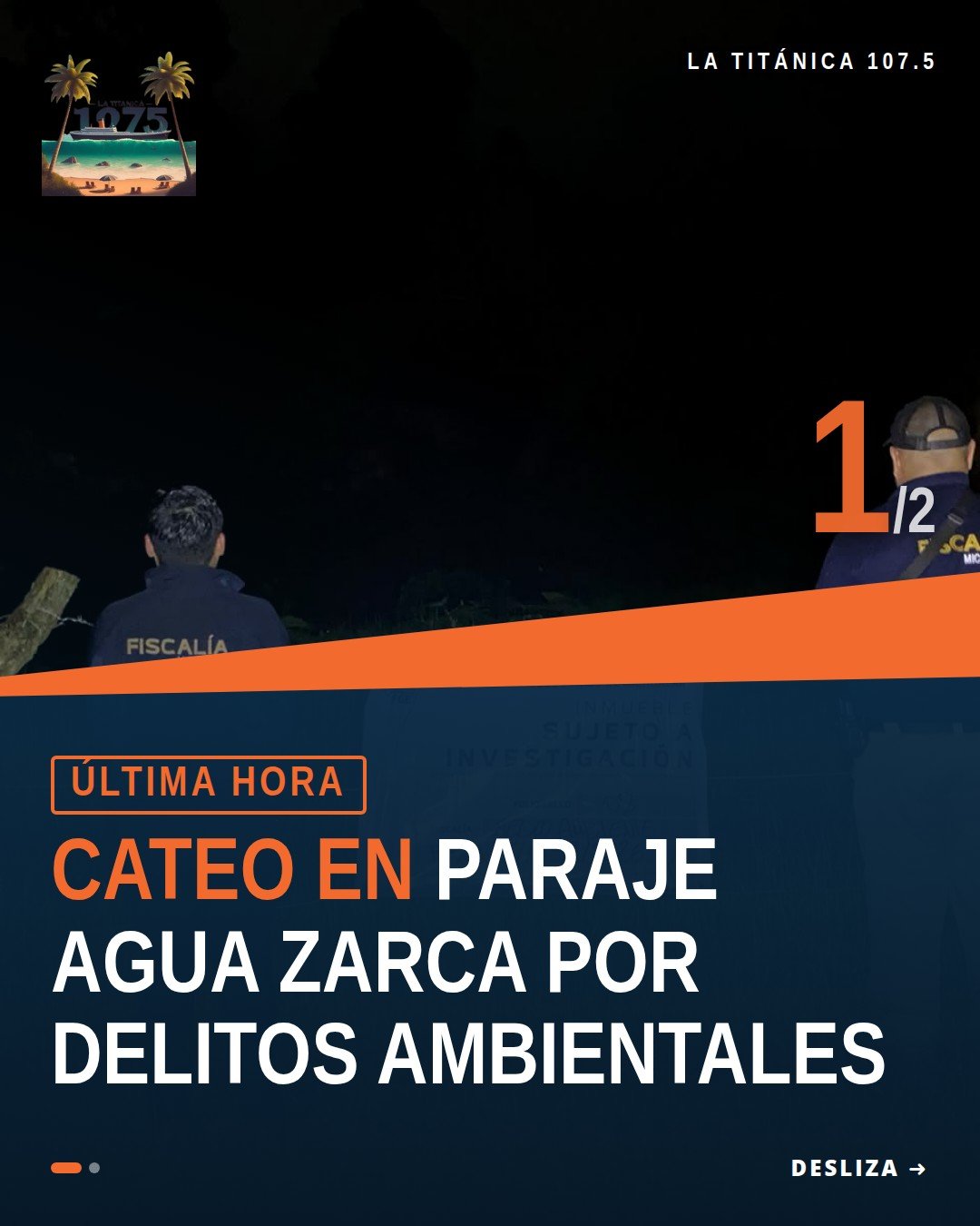 Vista aérea parcial del predio Paraje Agua Zarca, Caltzontzin, con zonas de vegetación afectada y estructuras tipo choza