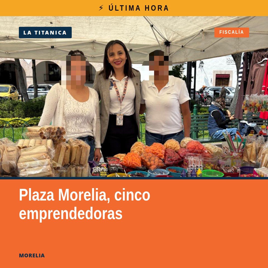 Cinco mujeres emprendedoras exhiben sus productos en el Segundo Festival Agua de Té en Plaza Morelia, Morelia, Michoacán