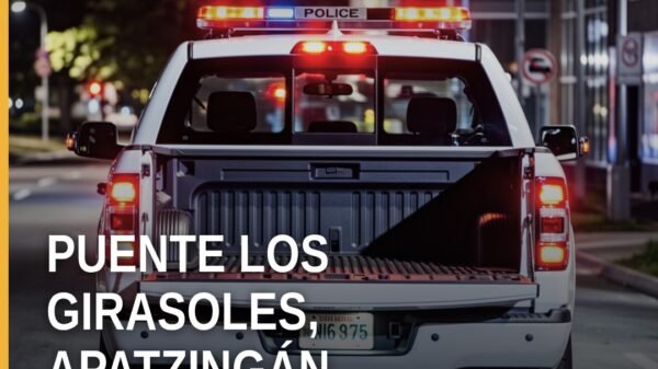 Vista aérea del puente Los Girasoles en Apatzingán, Michoacán, lugar del rescate en caso de privación de la libertad