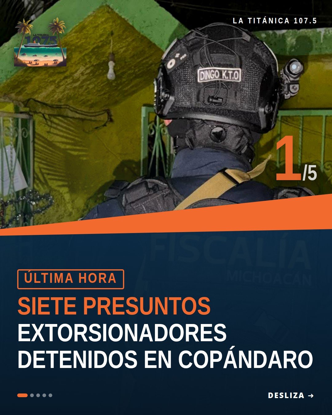 Imagen representativa de operativo policial en zona rural de San Agustín del Maíz, Copándaro, con presencia de FGE y GN