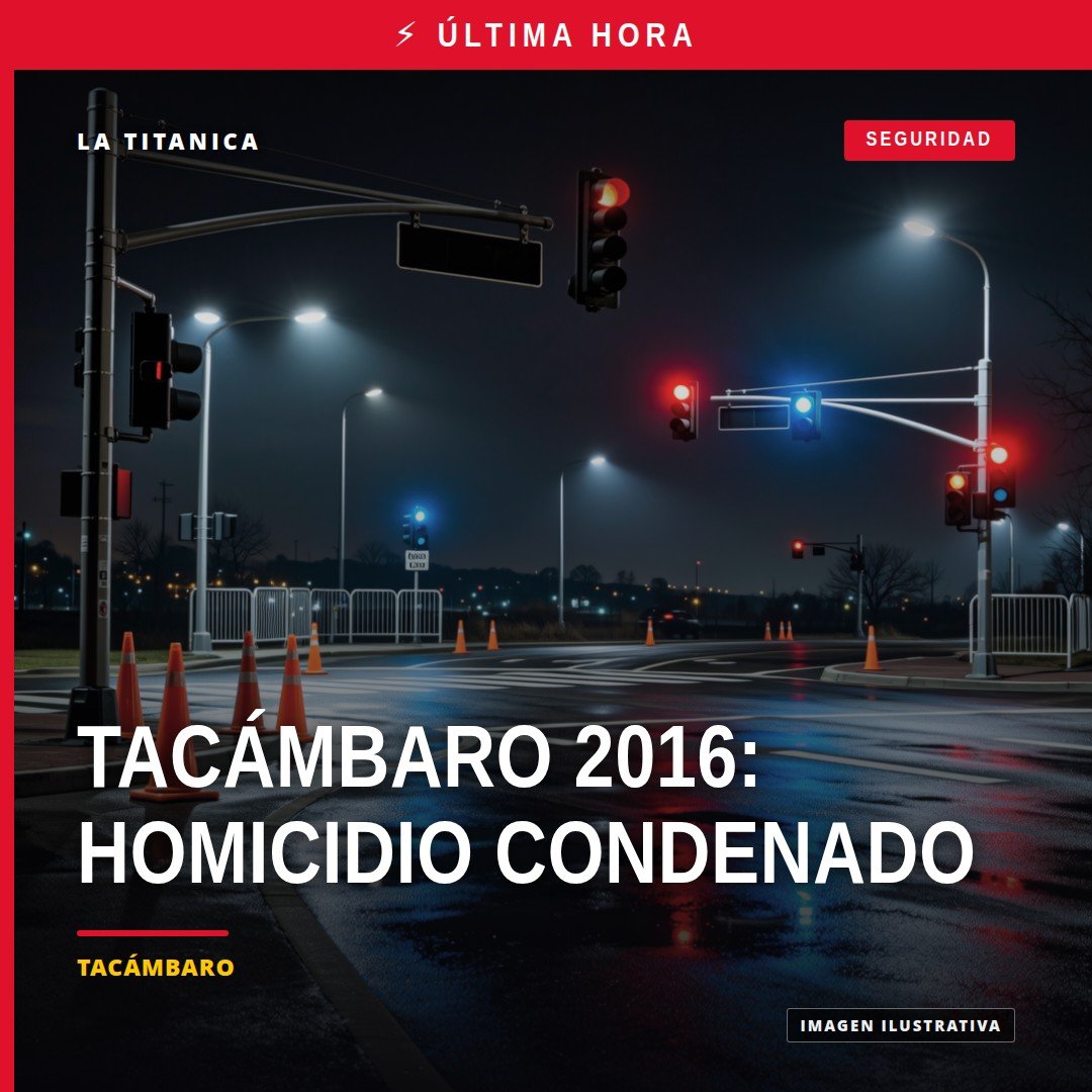 Imagen simbólica de una balanza de justicia sobre fondo con mapa de Tacámbaro, Michoacán, acompañada de las palabras