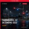 Ilustración sobria de señalética urbana con nombre 'Tarímbaro' y fecha '12 de enero de 2022', asociada a tarímbaro héctor
