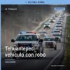 Camioneta Ford blanca de doble rodado estacionada en brecha de Tehuantepec, Coalcomán, asegurada por la Fiscalía General del