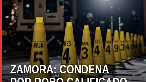 Ilustración sobria de una obra en construcción en Zamora, Michoacán, con enfoque en seguridad y contexto legal del robo