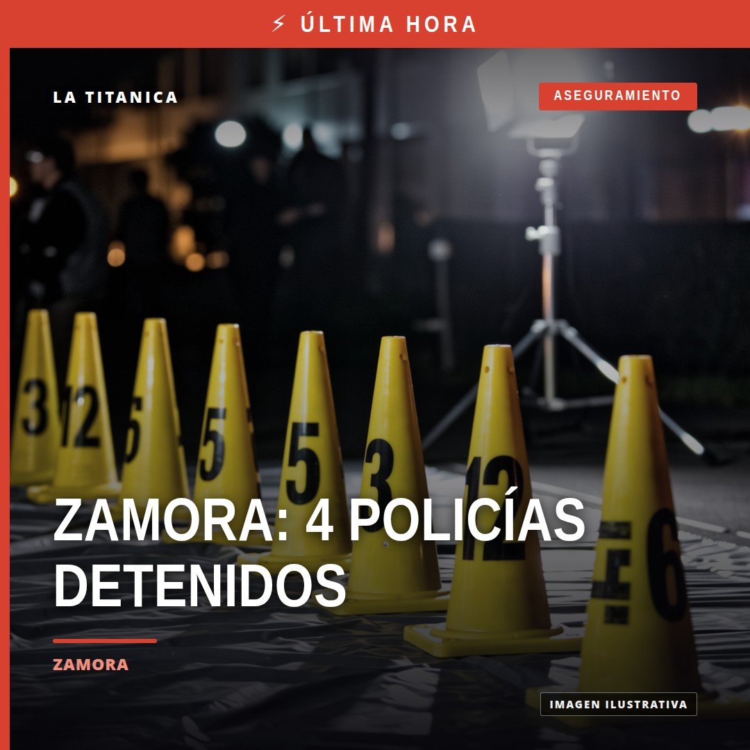 Imagen representativa de una unidad policial estacionada frente a un establecimiento comercial en Zamora, Michoacán